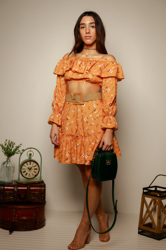 Dahlia | Floral Skirt Set