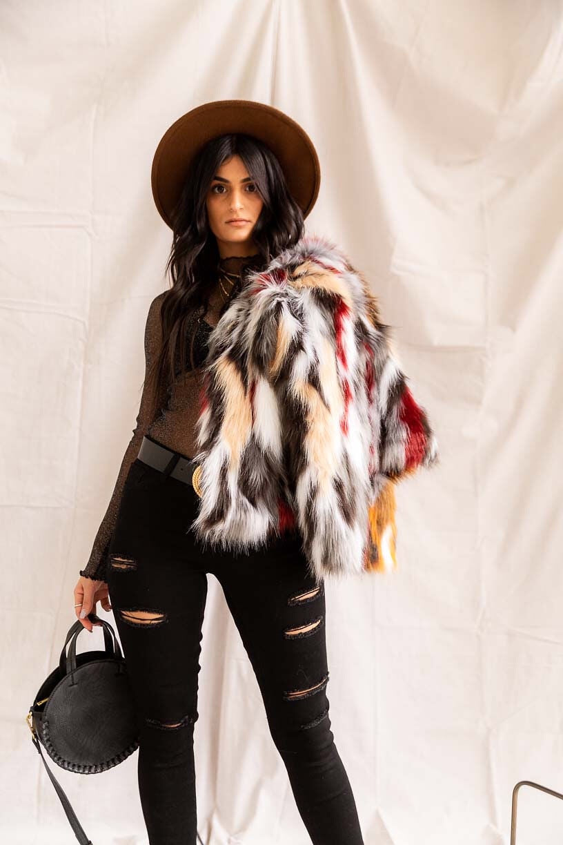 Fox Tales | Faux Fur Jacket - PepperLilly