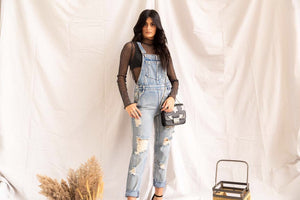 The Axel | Distressed Overalls - PepperLilly